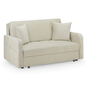 Palila Fabric 2 Seater Sofa Bed In Beige