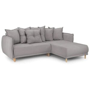 Galway Fabric Universal Corner Sofa Bed In Grey